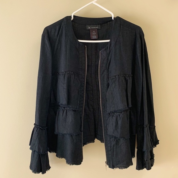 International Concepts Navy Zip-up Jacket. Size M - Picture 3 of 5